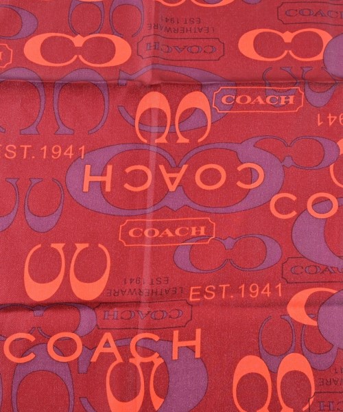 COACH（コーチ）バンダナ・スカーフ 赤 サイズ:- レディース/2200703993045
