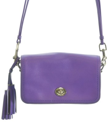 COACH コーチ ハンドバッグ シグネチャー キャンバス 紫　レザー 米国購入 COACH（コーチ）ショルダーバッグ 紫 サイズ:- レディース