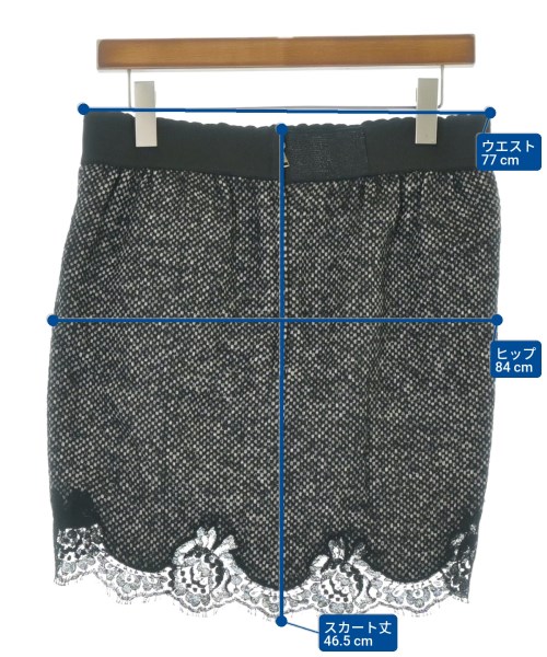 DOLCE&GABBANA（ドルチェアンドガッバーナ）ミニスカート 黒 サイズ:38(S位) レディース/2200670755066