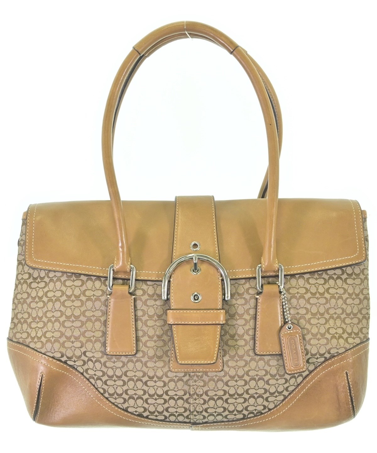 Coach ベージュ ロゴ柄 ハンドバッグ COACH（コーチ）ハンドバッグ ベージュ サイズ:- レディース