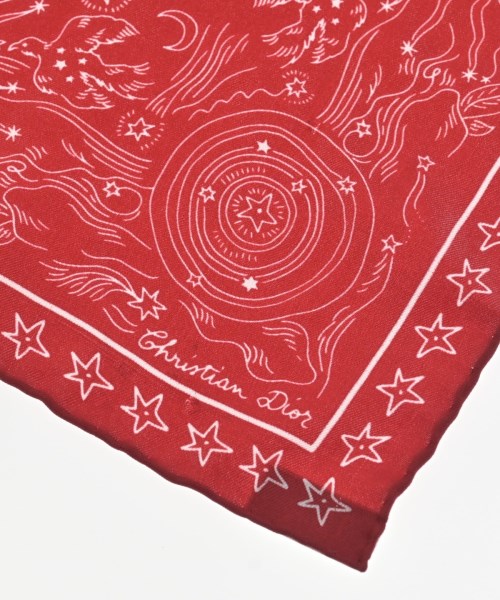 Christian Dior（クリスチャンディオール）バンダナ・スカーフ 赤 サイズ:- レディース/2200622402529
