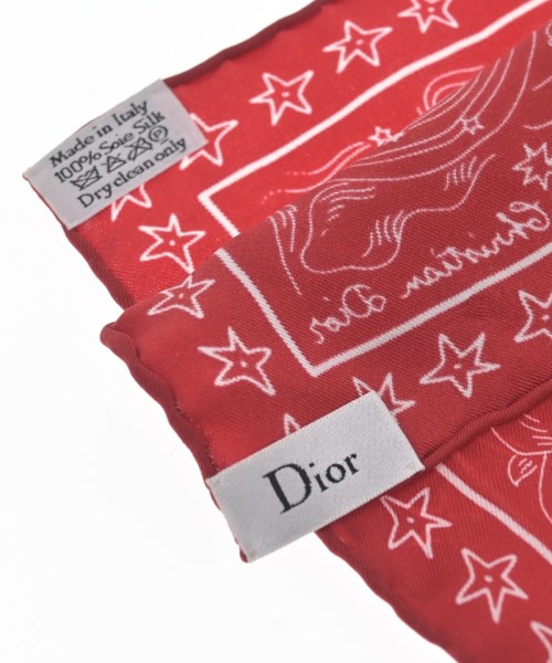 Christian Dior（クリスチャンディオール）バンダナ・スカーフ 赤 サイズ:- レディース/2200622402529