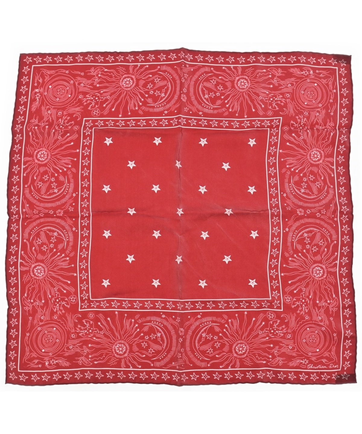 Christian Dior（クリスチャンディオール）バンダナ・スカーフ 赤