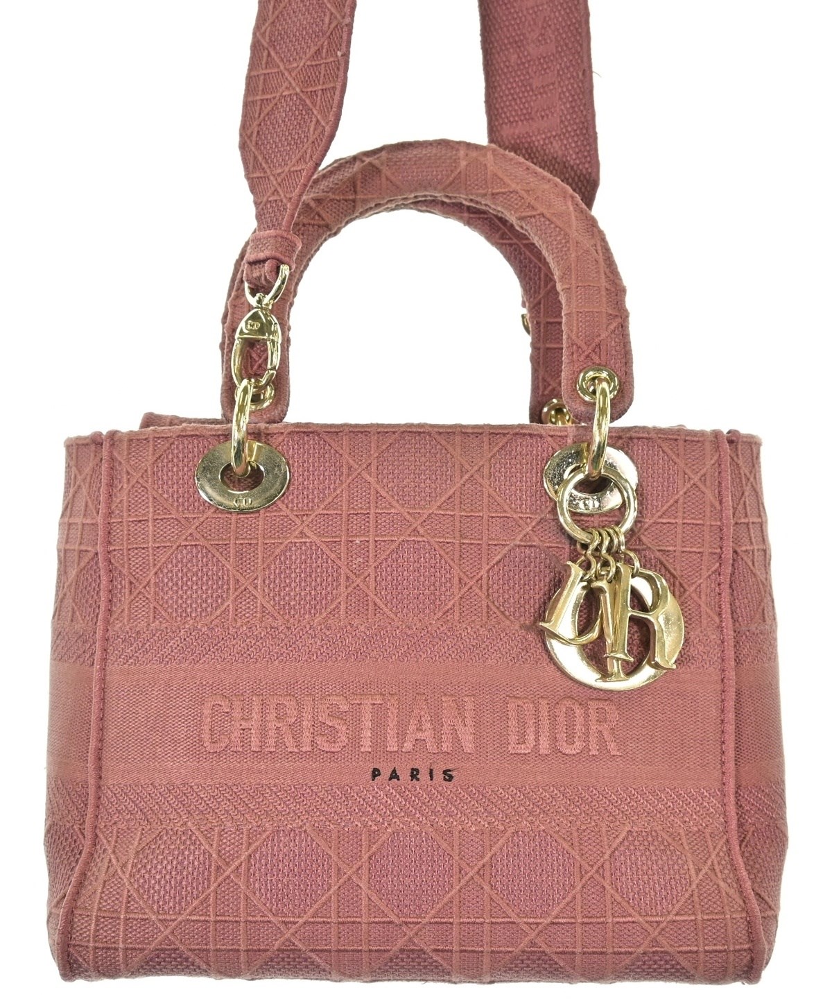 Dior ロゴプリント ハンドバッグ ブラウン/ピンク Christian Dior（クリスチャンディオール）ハンドバッグ ピンク サイズ
