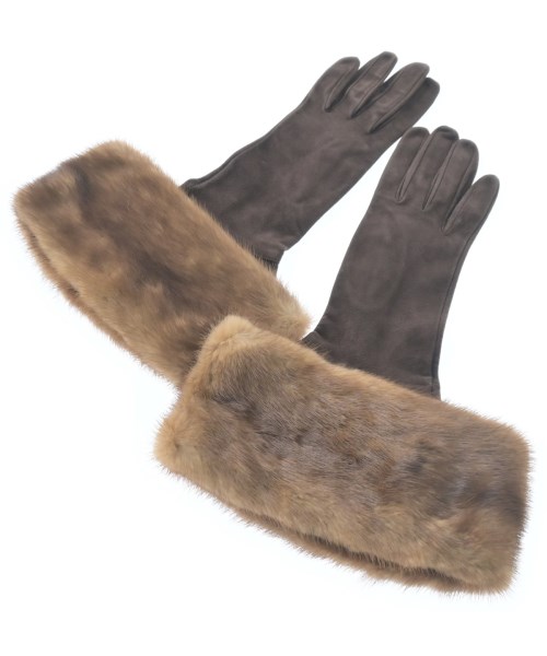 FENDI(フェンディ)手袋 茶 サイズ:L/2200632774678