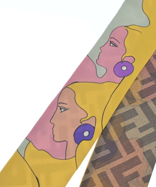 FENDI（フェンディ）バンダナ・スカーフ 黄 サイズ:- レディース/2200617112303