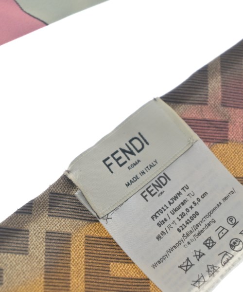 FENDI（フェンディ）バンダナ・スカーフ 黄 サイズ:- レディース/2200617112303