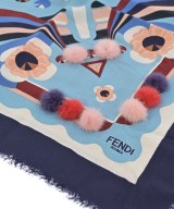 FENDI（フェンディ）バンダナ・スカーフ 紺 サイズ:- レディース/2200655075349