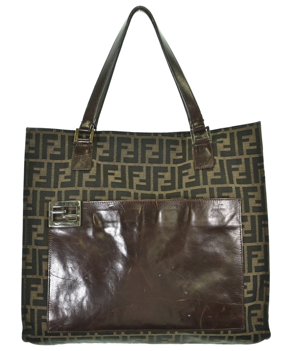 FENDI フェンディ トゥジュール レザー トートバッグ ビジネスバッグ 濃茶 FENDI（フェンディ）トートバッグ 茶 サイズ:- レディース
