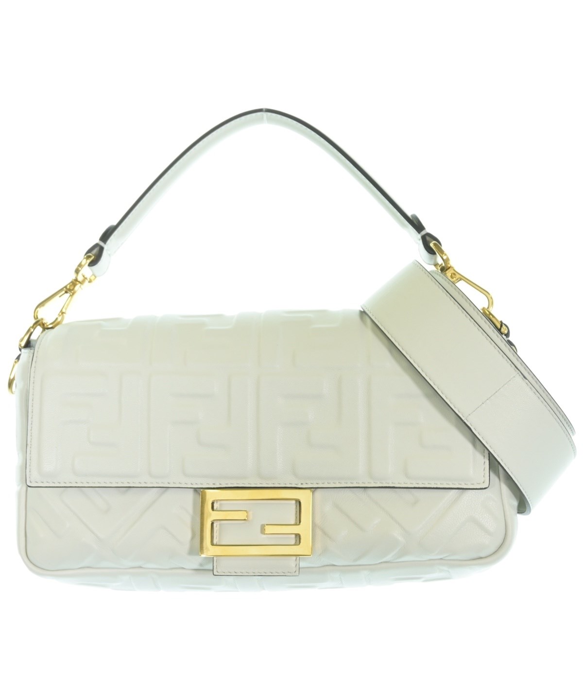 フェンディ Fendi バッグ ホワイトコットンクロシェ ポシエット 新品未使用 FENDI（フェンディ）ショルダーバッグ 白 サイズ:- レディース