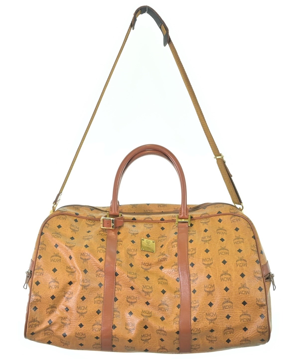 MCM ボストンバッグ ベージュ レザー MCM（エムシーエム）ボストンバッグ ベージュ サイズ:- レディース
