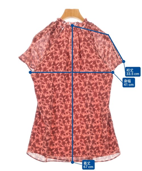 HUGO BOSS（ヒューゴボス）ブラウス 赤 サイズ:44(L位) レディース/2200626608101