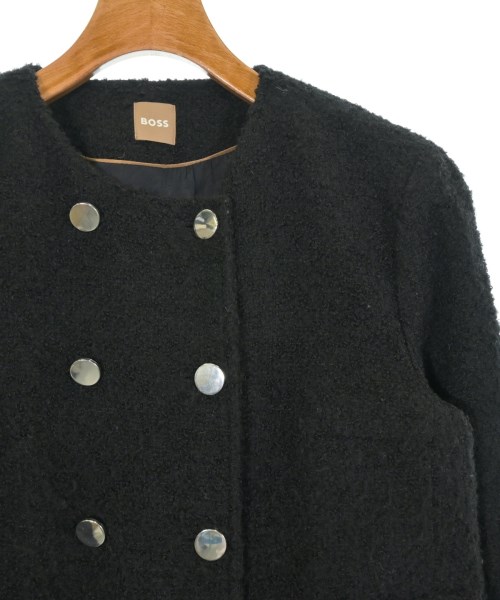 HUGO BOSS（ヒューゴボス）ノーカラージャケット 黒 サイズ:36(XS位) レディース/2200631876014