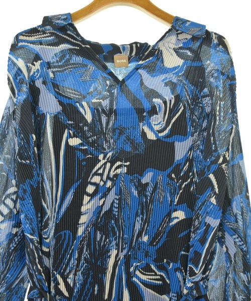 HUGO BOSS（ヒューゴボス）シャツワンピース 青 サイズ:38(S位) レディース/2200675138079