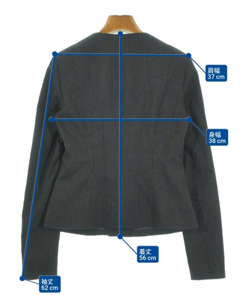 HUGO BOSS（ヒューゴボス）ノーカラージャケット 紺 サイズ:36(XS位) レディース/2200649309085