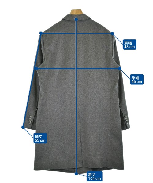 HUGO BOSS（ヒューゴボス）チェスターコート グレー サイズ:54(XXL位) メンズ/2200658095283