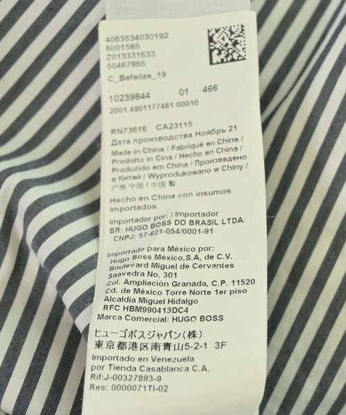 HUGO BOSS（ヒューゴボス）カジュアルシャツ 黒 サイズ:40(M位) レディース/2200711152205