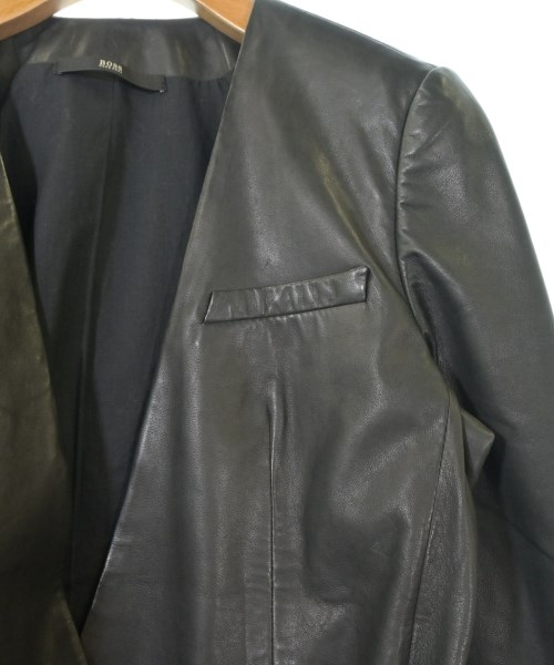 HUGO BOSS（ヒューゴボス）ノーカラージャケット 黒 サイズ:40(M位) レディース/2200706077025