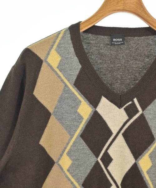 HUGO BOSS（ヒューゴボス）ニット・セーター 茶 サイズ:54(XXL位) メンズ/2200659167194