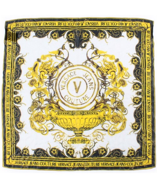 VERSACE JEANS COUTURE(ヴェルサーチジーンズ)バンダナ・スカーフ 白 サイズ:-/2200647307182