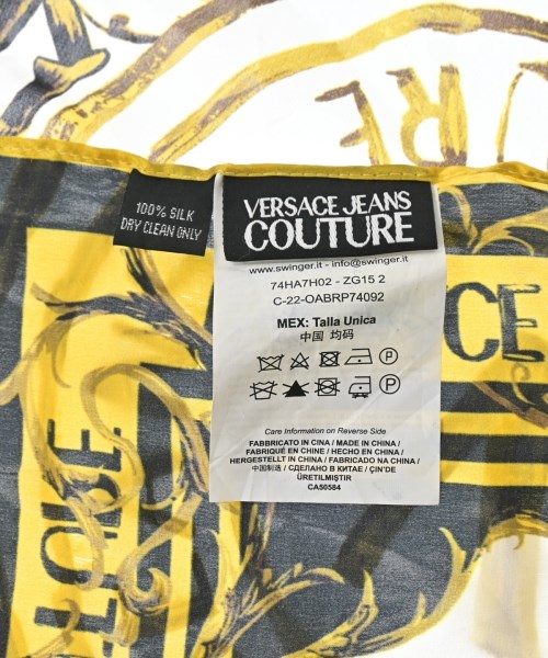VERSACE JEANS COUTURE（ヴェルサーチジーンズ）バンダナ・スカーフ 白 サイズ:- レディース/2200647307182