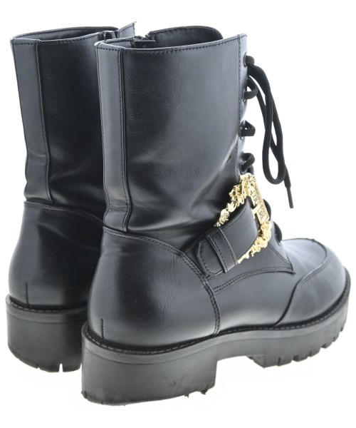 VERSACE JEANS COUTURE（ヴェルサーチジーンズ）ブーツ 黒 サイズ:38(24.5cm位) レディース/2200683716054