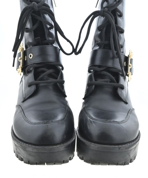 VERSACE JEANS COUTURE（ヴェルサーチジーンズ）ブーツ 黒 サイズ:38(24.5cm位) レディース/2200683716054