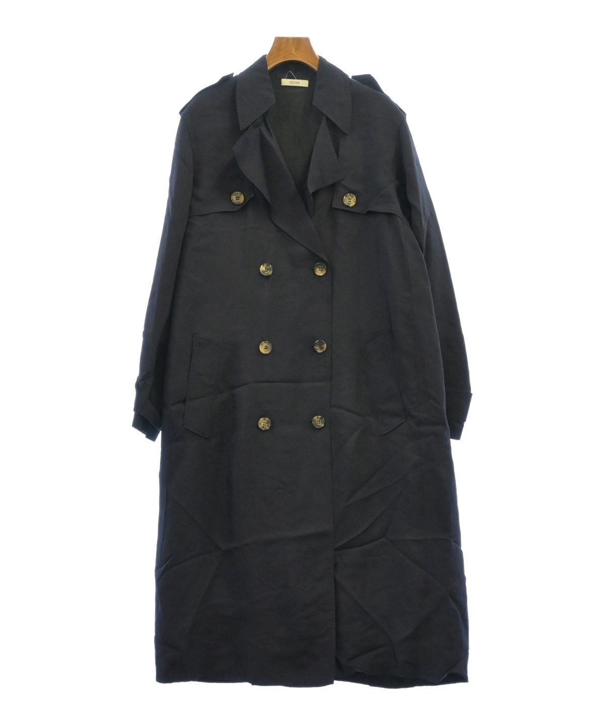 CELINE（セリーヌ）トレンチコート 紺 サイズ:34(XXS位
