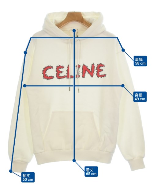 CELINE（セリーヌ）パーカー 白 サイズ:XS メンズ/2200513120037