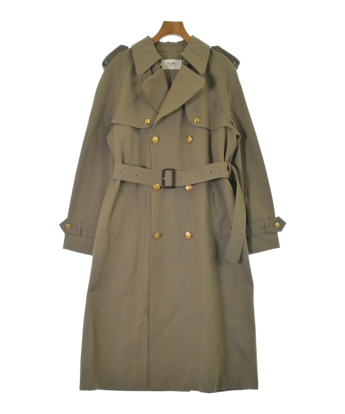 CELINE トレンチコート CELINE（セリーヌ）トレンチコート カーキ サイズ:38(S位) レディース