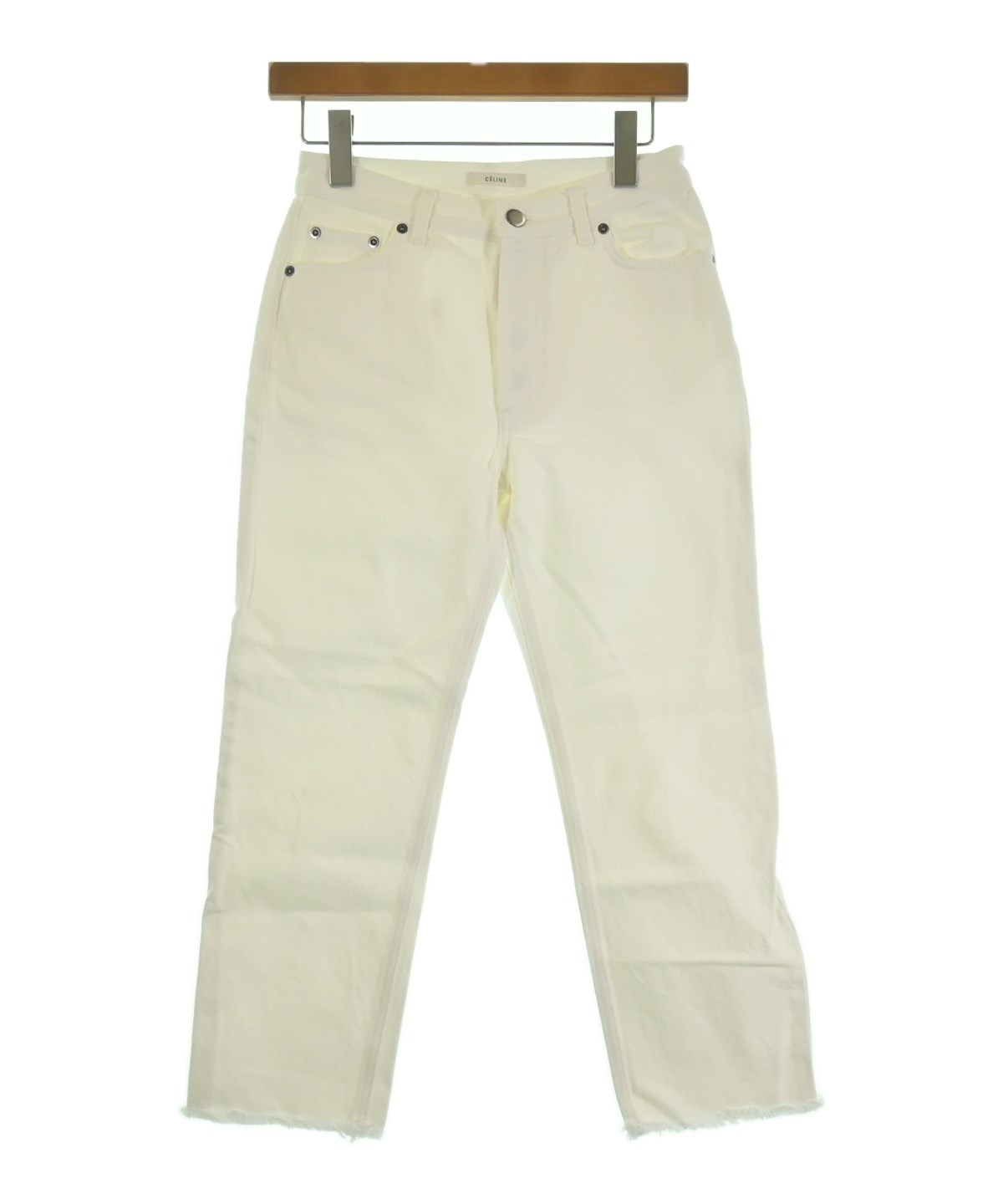 CELINE（セリーヌ）デニムパンツ 白 サイズ:36(XS位) レディース