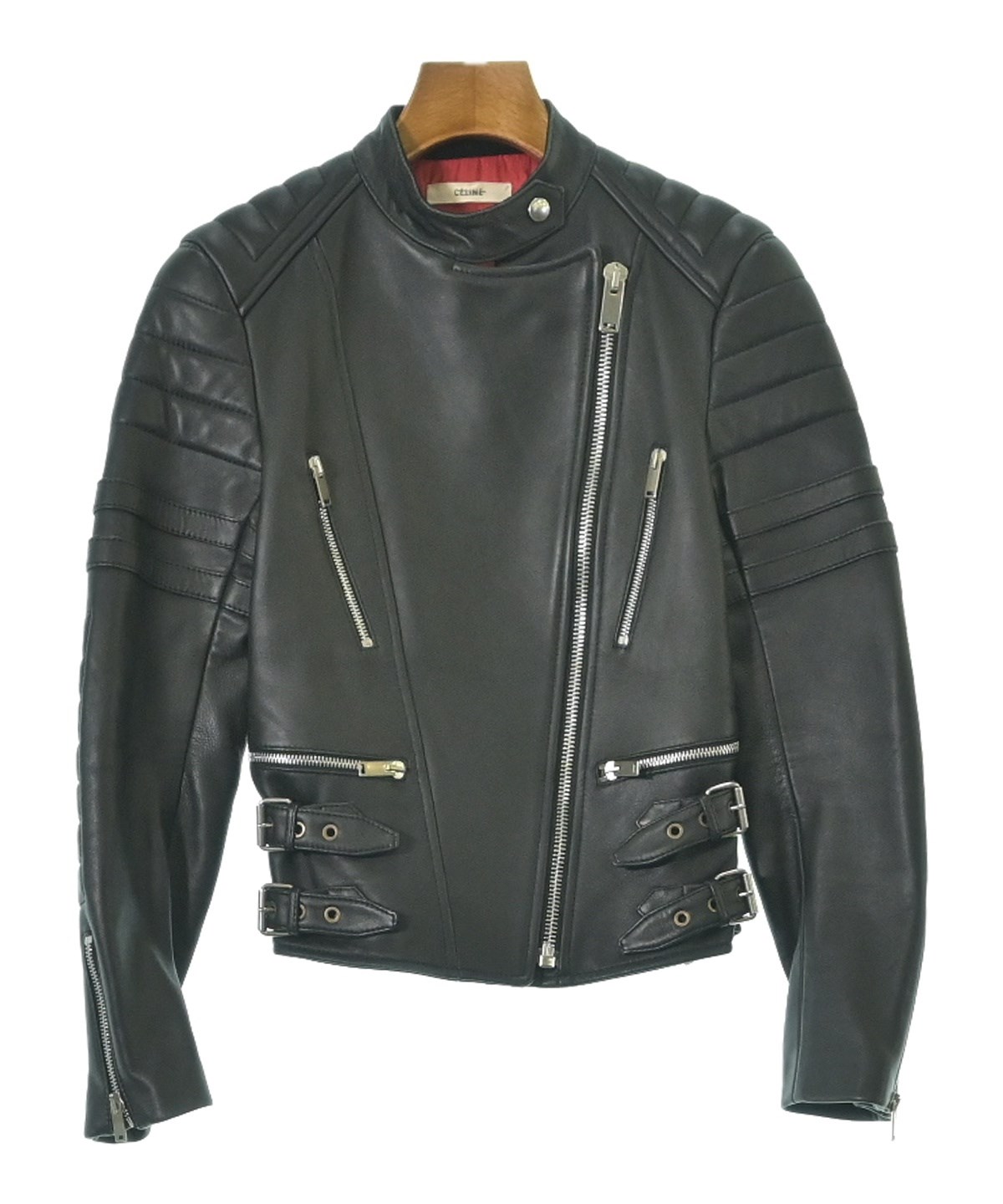 CELINE（セリーヌ）ライダース 黒 サイズ:34(XXS位) レディース