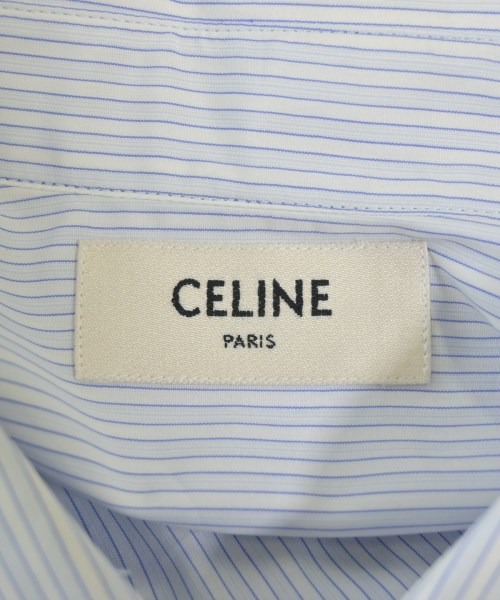CELINE（セリーヌ）ドレスシャツ 青 サイズ:38(S位) メンズ/2200635860125