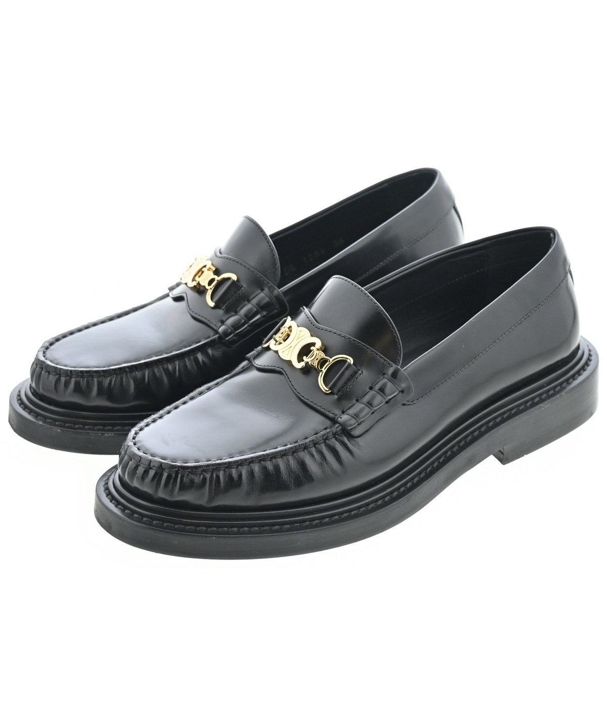 CELINE セリーヌ ドレスシューズ/ローファー レディース 【古着】【中古】 CELINE（セリーヌ）ドレスシューズ/ローファー 黒 サイズ:EU38(24.5cm