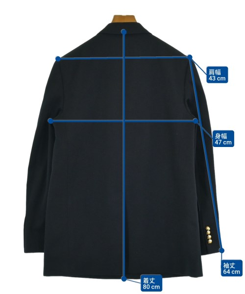 CELINE（セリーヌ）テーラードジャケット 紺 サイズ:38(S位) レディース/2200638509014