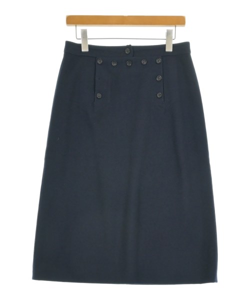CELINE(セリーヌ)ひざ丈スカート 紺 サイズ:38(S位)/2200638870046