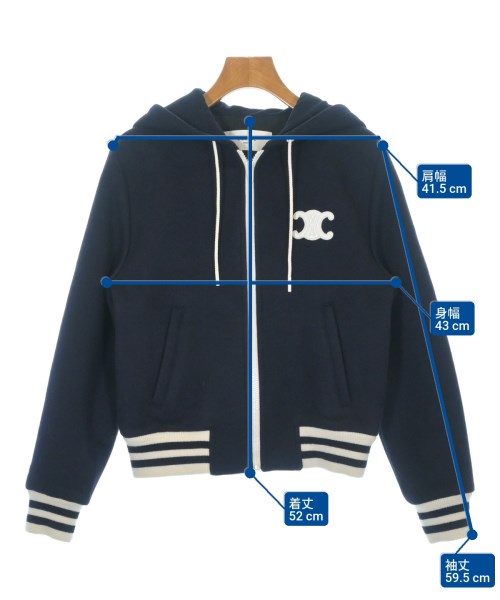 CELINE（セリーヌ）ブルゾン 紺 サイズ:34(XXS位) レディース/2200626770013