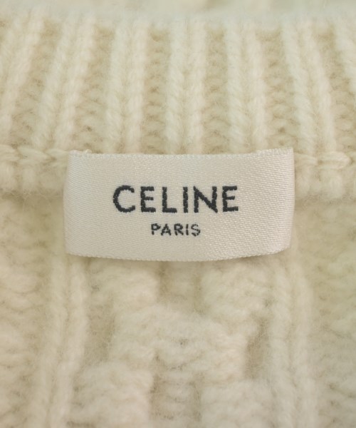 CELINE（セリーヌ）カーディガン 白 サイズ:XS レディース/2200626770037