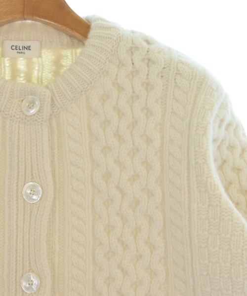 CELINE（セリーヌ）カーディガン 白 サイズ:XS レディース/2200626770037
