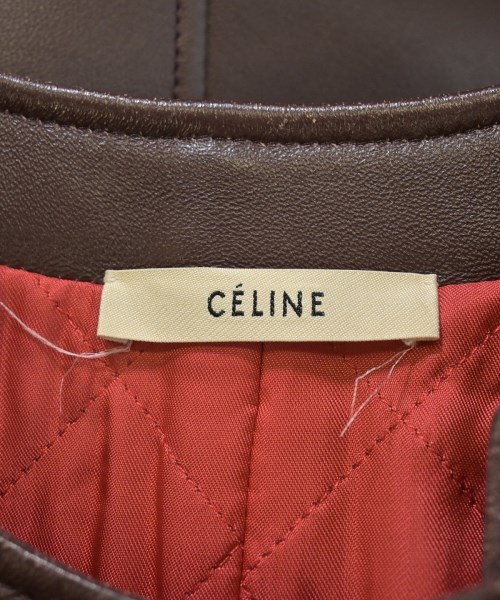 CELINE（セリーヌ）ライダース 茶 サイズ:34(XXS位) レディース/2200642326010