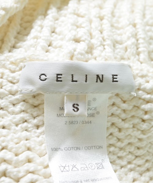 CELINE（セリーヌ）カーディガン 白 サイズ:S レディース/2200625163731