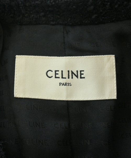 CELINE（セリーヌ）ノーカラージャケット 黒 サイズ:34(XS位) レディース/2200381275013