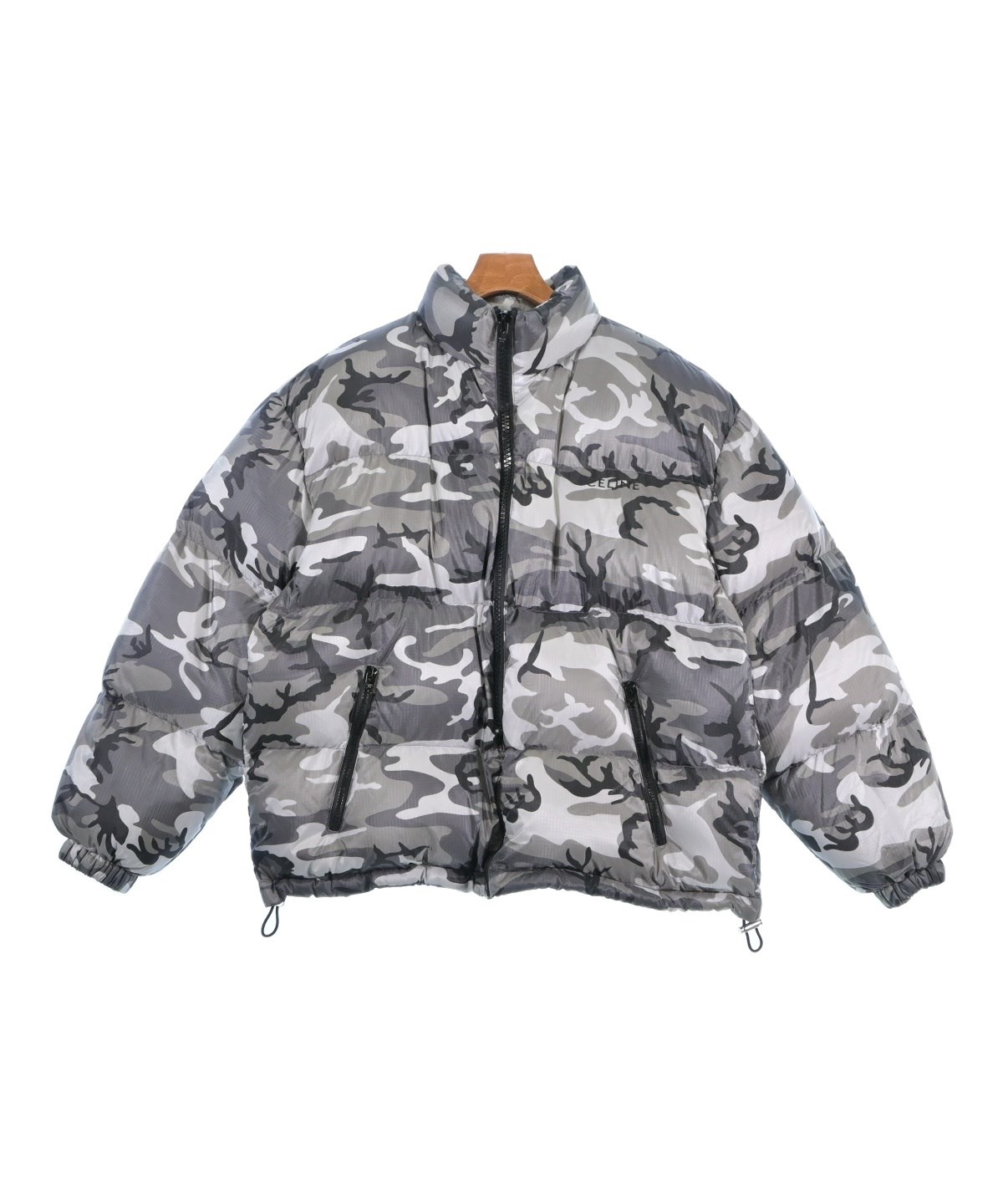 90's celine セリーヌ 総柄 ダウン ベスト セリーヌ 西川ダウン 日本製 マカダム柄 ショールカラー ダウン