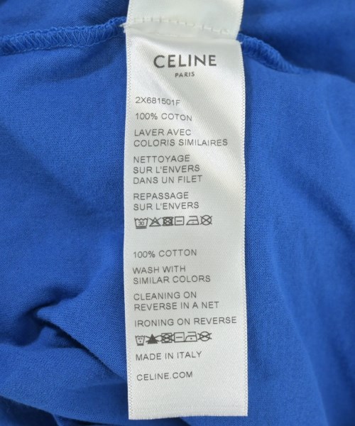 CELINE（セリーヌ）Tシャツ・カットソー 青 サイズ:S メンズ/2200582423060
