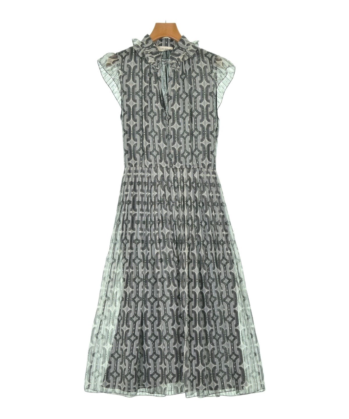 【VIPセール！】CELINE（セリーヌ）シルククレープワンピース 121045_d1.jpg