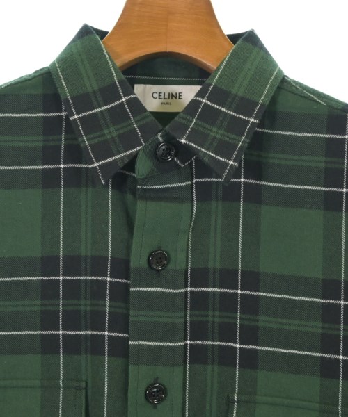 CELINE（セリーヌ）カジュアルシャツ 緑 サイズ:36(XS位) メンズ/2200586955055