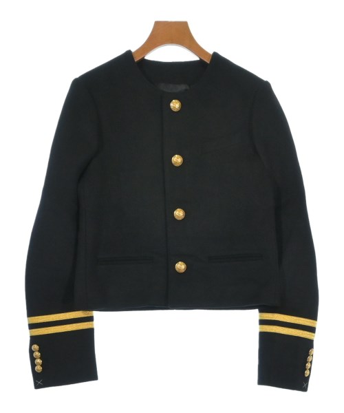 CELINE(セリーヌ)ノーカラージャケット 紺 サイズ:34(XS位)/2200401922026