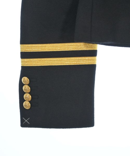 CELINE（セリーヌ）ノーカラージャケット 紺 サイズ:34(XS位) レディース/2200401922026