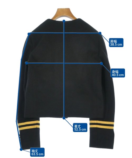 CELINE（セリーヌ）ノーカラージャケット 紺 サイズ:34(XS位) レディース/2200401922026