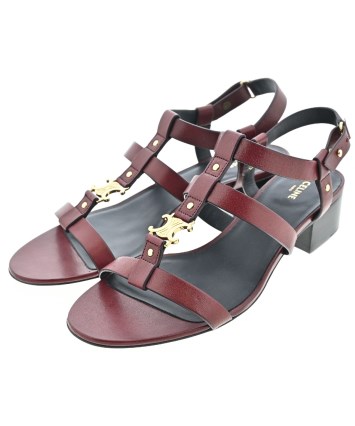 CELINE（セリーヌ）サンダル 赤 サイズ:EU38(24.5cm位
